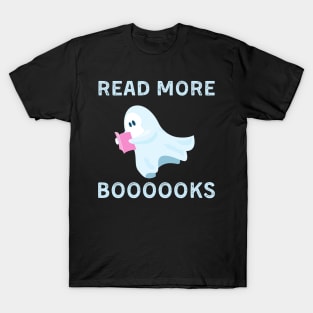Read more books Cute Ghost Read more boooooks Halloween T-Shirt
